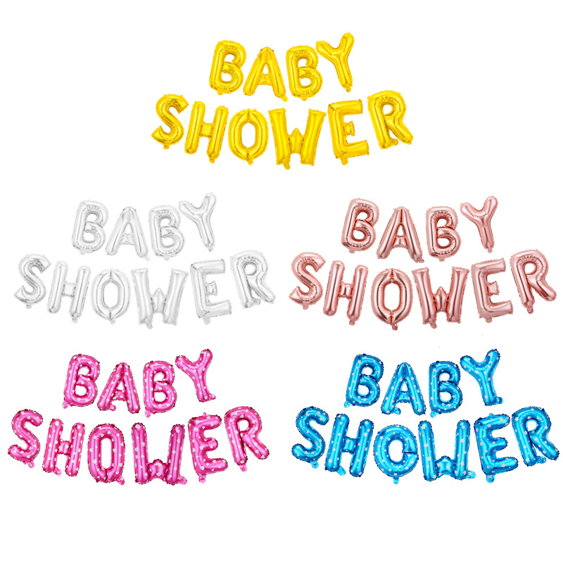 跨境babyshower气球宝宝秀男女揭示生日派对装饰性别展示铝膜气球