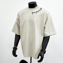 轻奢痞帅~大牌清仓2025新款100%纯棉潮牌短袖t恤男潮流个性上衣服