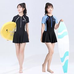 New women's swimwear: modest, plus-size thermal spa & student-friendly quick-drying one-piece skirt-style sets—wholesale