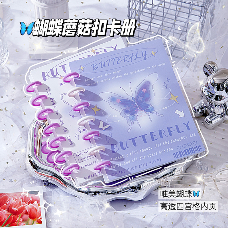 Papaya de alto valor de cara cuatro cuadrados de hongos de botón de tarjeta de almacenamiento de gran capacidad de 3 pulgadas tarjeta pequeña foto álbum de fotos