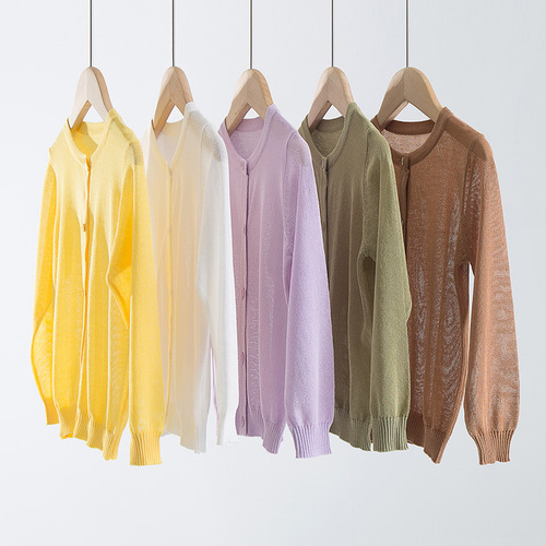 Clearance sale of children's clothing, wholesale summer jackets for girls, sunshirts for boys, knitted thin jackets for air conditioning