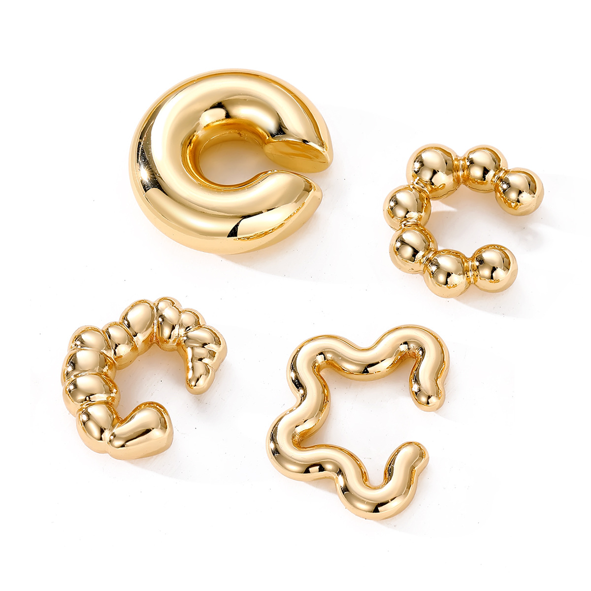 Women's Gender Plating Design 1 Set Retro Simple Style Solid Color Plating Plastic Resin Ear Cuffs