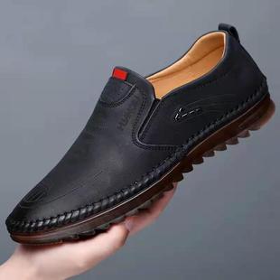 Cross-border Foreign Trade Spring and Summer Men's Leather Shoes All-match Casual Soft Leather Shoes Slip-on Business Soft Bottom Driving Shoes