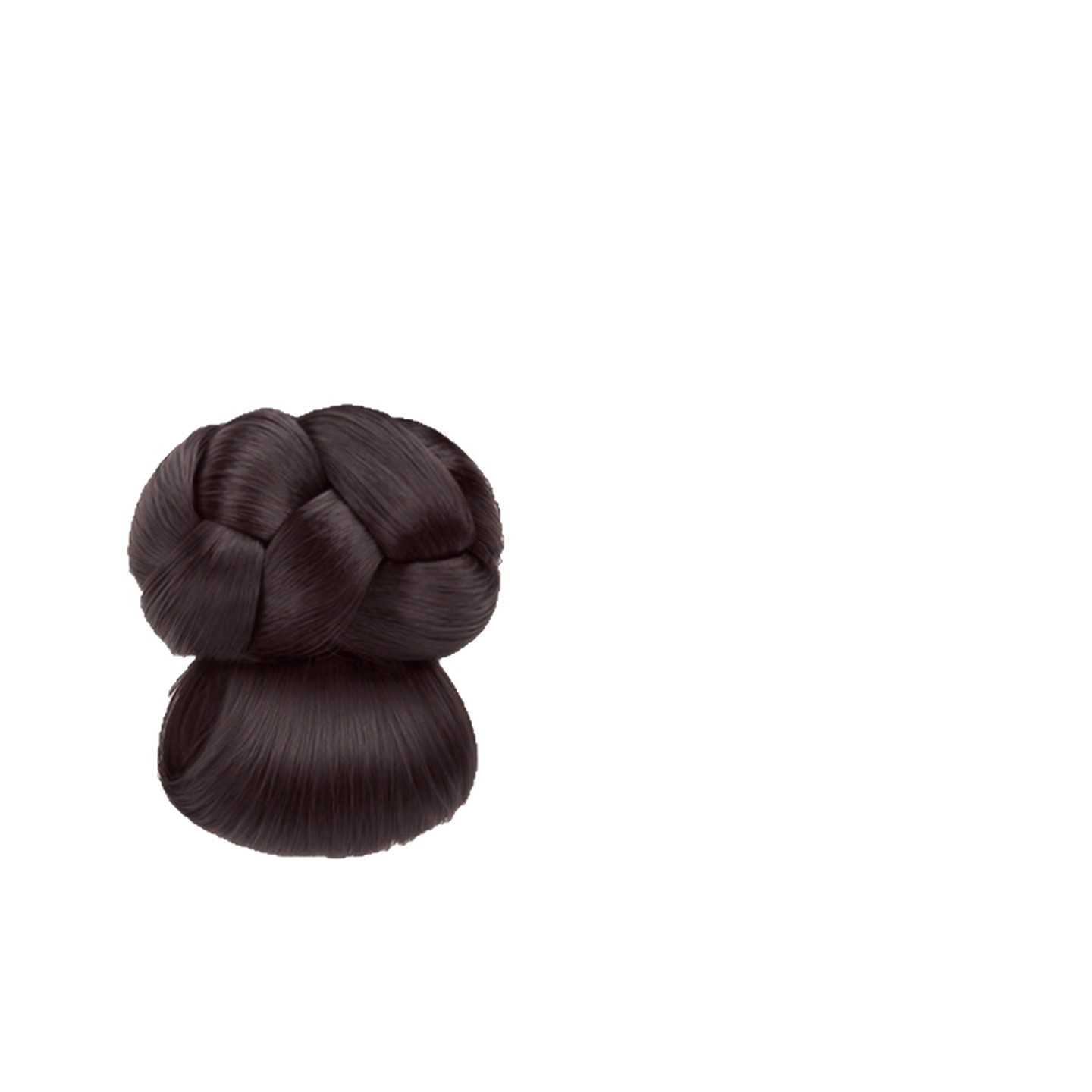 Wig Hair Clip Ponytail for Women, Textured Braided Hair, Natural Low Bun Hair Tie, Hair Bun Wig