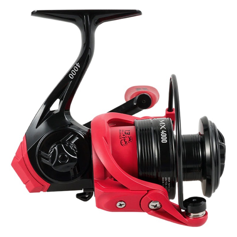 Sr. carrete gapless rueca caliente rojo 13 + 1 rueda de pesca cabeza de metal rueda de pesca carrete de pesca carretera rueda asiática tiro largo
