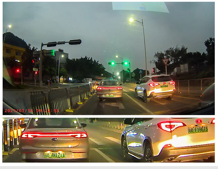 Car-mounted streaming media dashcam 4K HD 1080P full-screen touch smart BSD blind spot warning rearview mirror