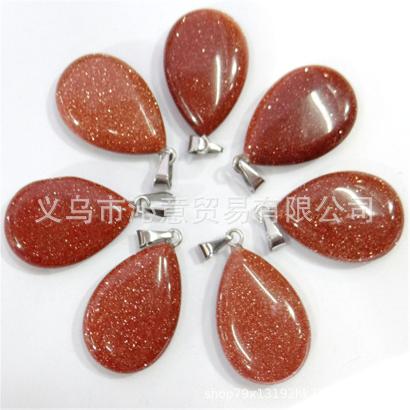 Transfronteriza AliExpress Venta caliente natural cristal ágata gema cristal plano colgante collar pendientes accesorios de la joyería