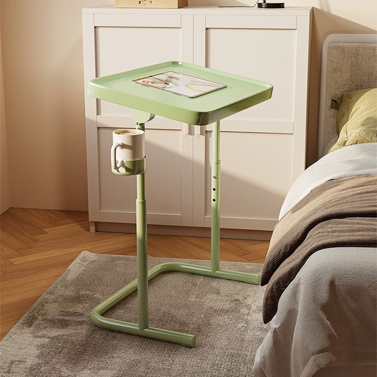 Liftable Bedside Table Mobile Small Table with Wheels Home Folding Desk Bedroom Dormitory Simple Office Computer Table