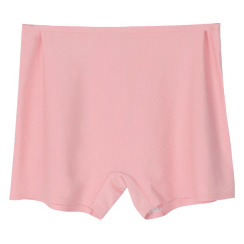 Ice Silk Boxer Seamless Underwear Women's Pure Cotton Crotch Mid-Waist Four-Corner Safety Pants Safe Anti-running Summer Thin
