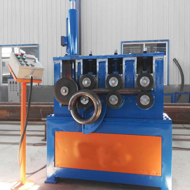钢管螺旋打圈机 7轮扁铁卷法兰机 加热管冷凝管螺旋卷圆机 盘管机