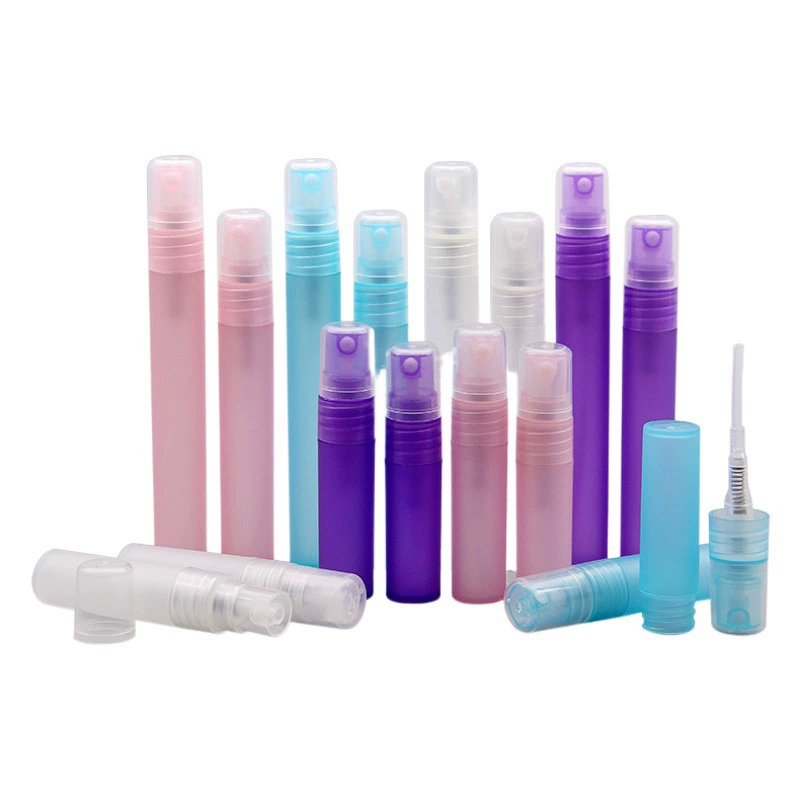 Бутылка пластмассы бутылки брызг небольшой ручки духов бутылки брызг 3-5-8-10мл полу-прозрачная замороженная духов подводн-бутылки алкоголя