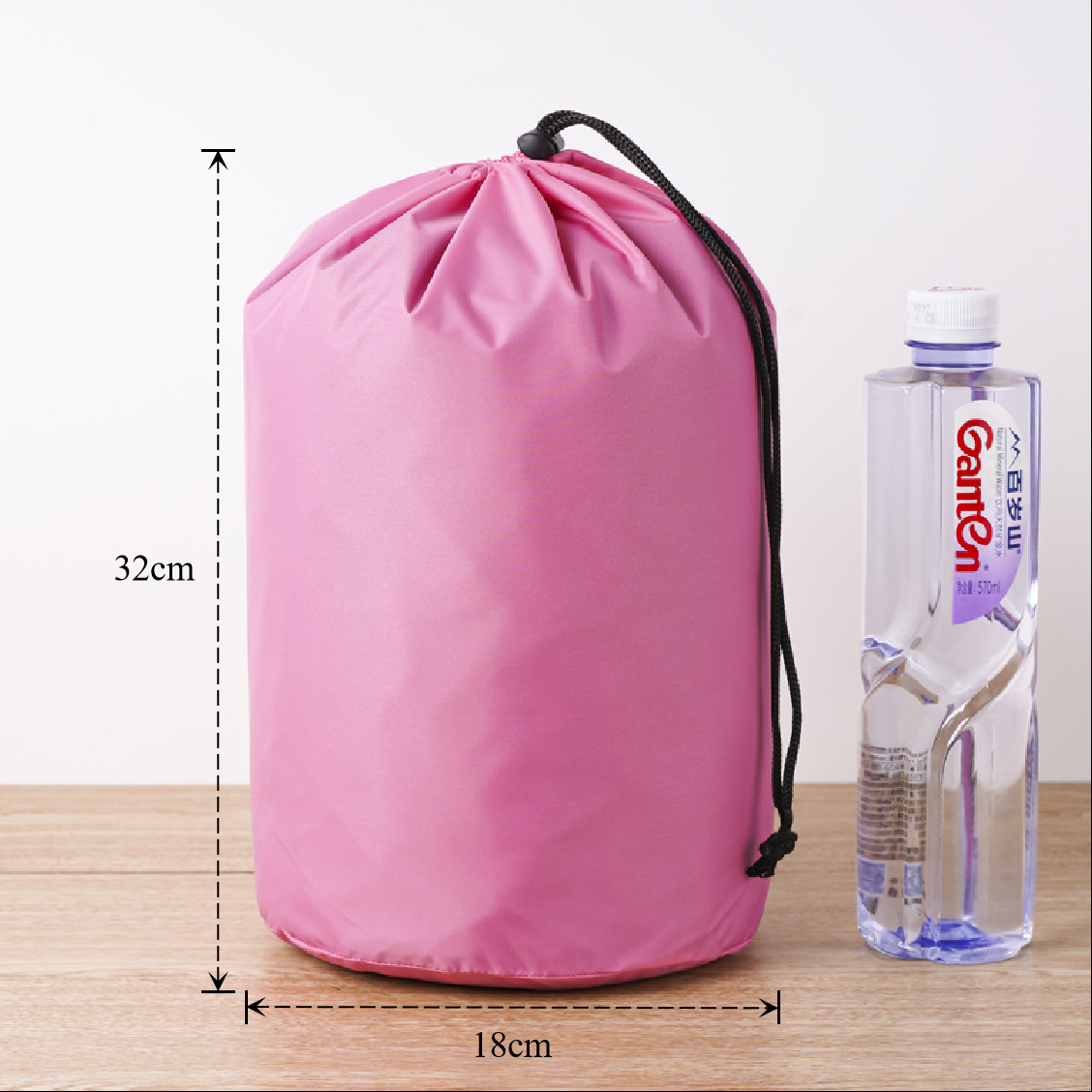 Bolsa de cuerda de nylon impermeable cilíndrica de plumón para ropa doméstica de poliéster bolsa de almacenamiento bolsa de embalaje bolsillo de paquete de contracción image 29