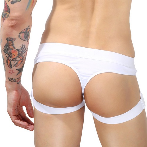 Men's Low-Rise Elastic G-String with European and American Fashion, Sexy U-Shape Pouch, Cotton Upgrade High-Elastic Waistband Briefs
