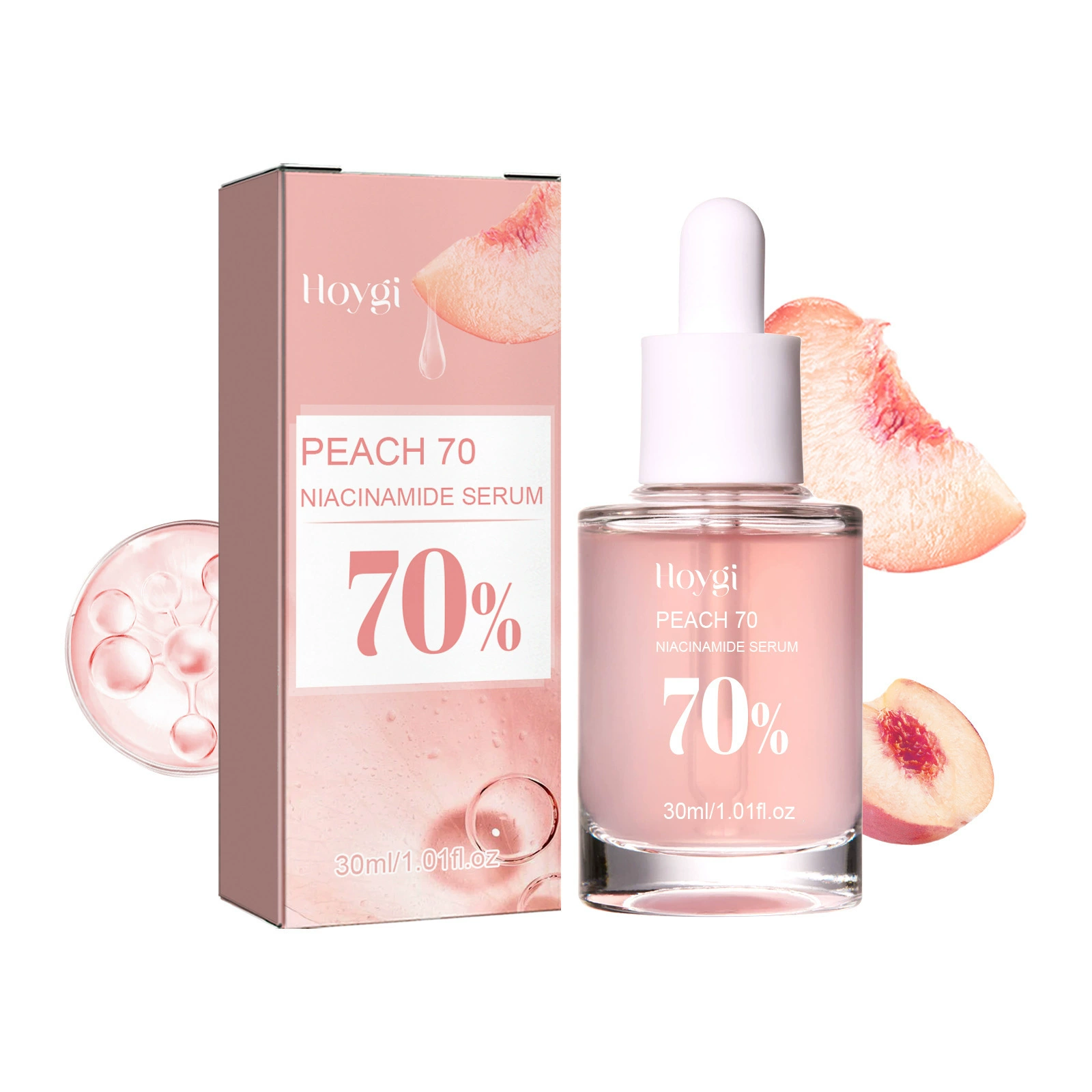 Серум (Hoygi Peach 70) ниацинамид 70%, осветляющий и увлажняющий, уменьшение пор, 30 мл