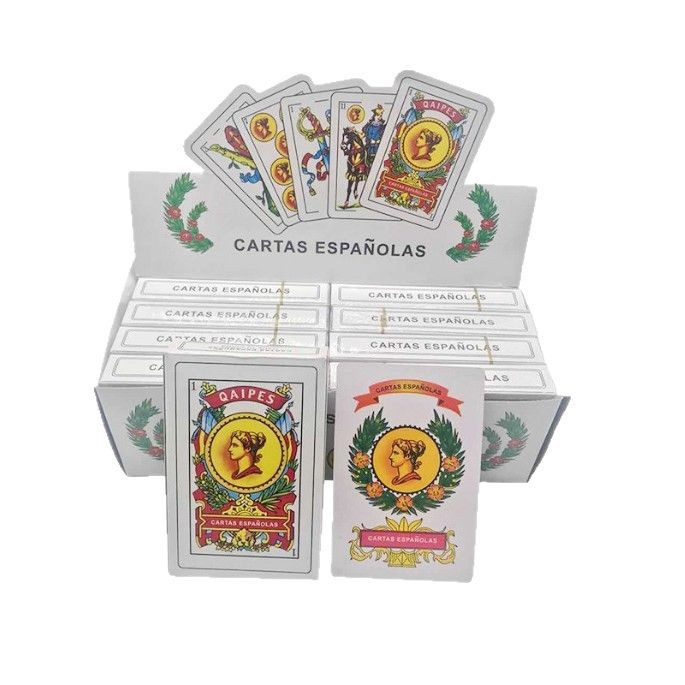 Fabricante proveedor español de cartas de poker comercio exterior de poker de papel de corazón negro reina 50 juegos de poker