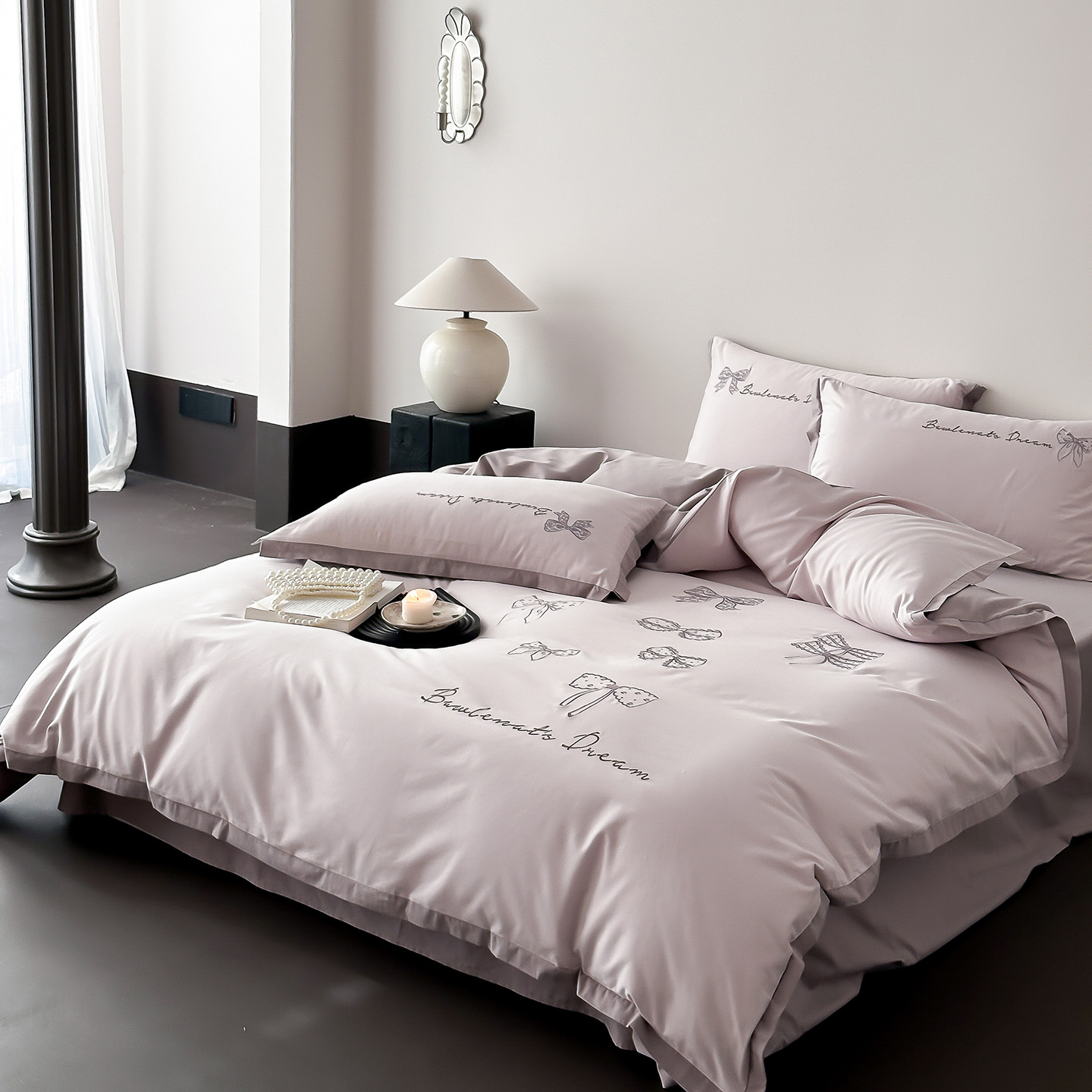 Brushed Cotton Four-piece Bedding Set For Autumn And Winter_voghion.com