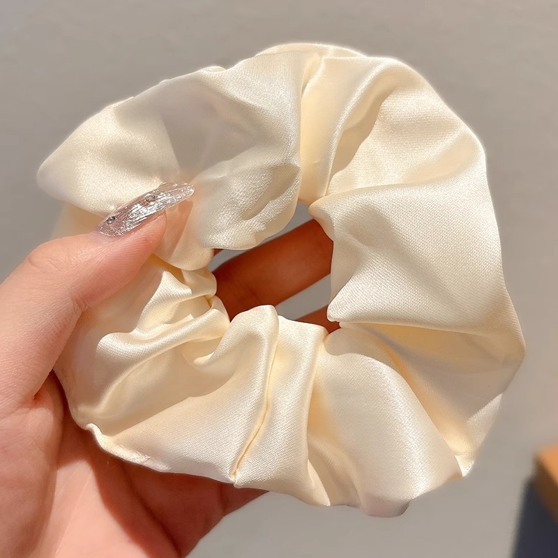 黑色高级感低丸子头饰弹力发绳女夏季气质大肠发圈扎头高韧皮筋|undefined