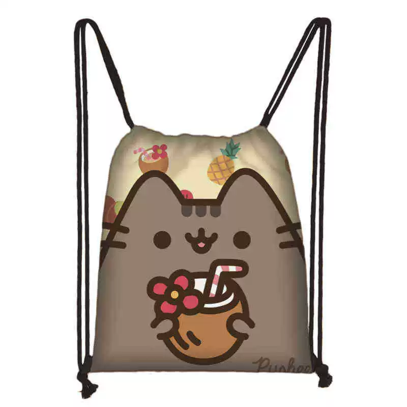 Рюкзак учебный Pusheen Fat Jimao с принтом периферийного типа, через стекло, зарубежная торговля, школьный рюкзак