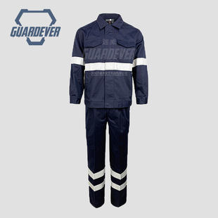 Fireproof Anti-static Work Clothes Spring and Autumn Suit Anti-arc Reflective Thickened Pure Cotton Flame Retardant Oil Refining Work Suit