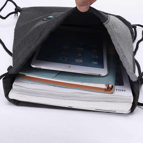 New simple running fitness folding backpack large capacity drawstring bag portable sports backpack wholesale