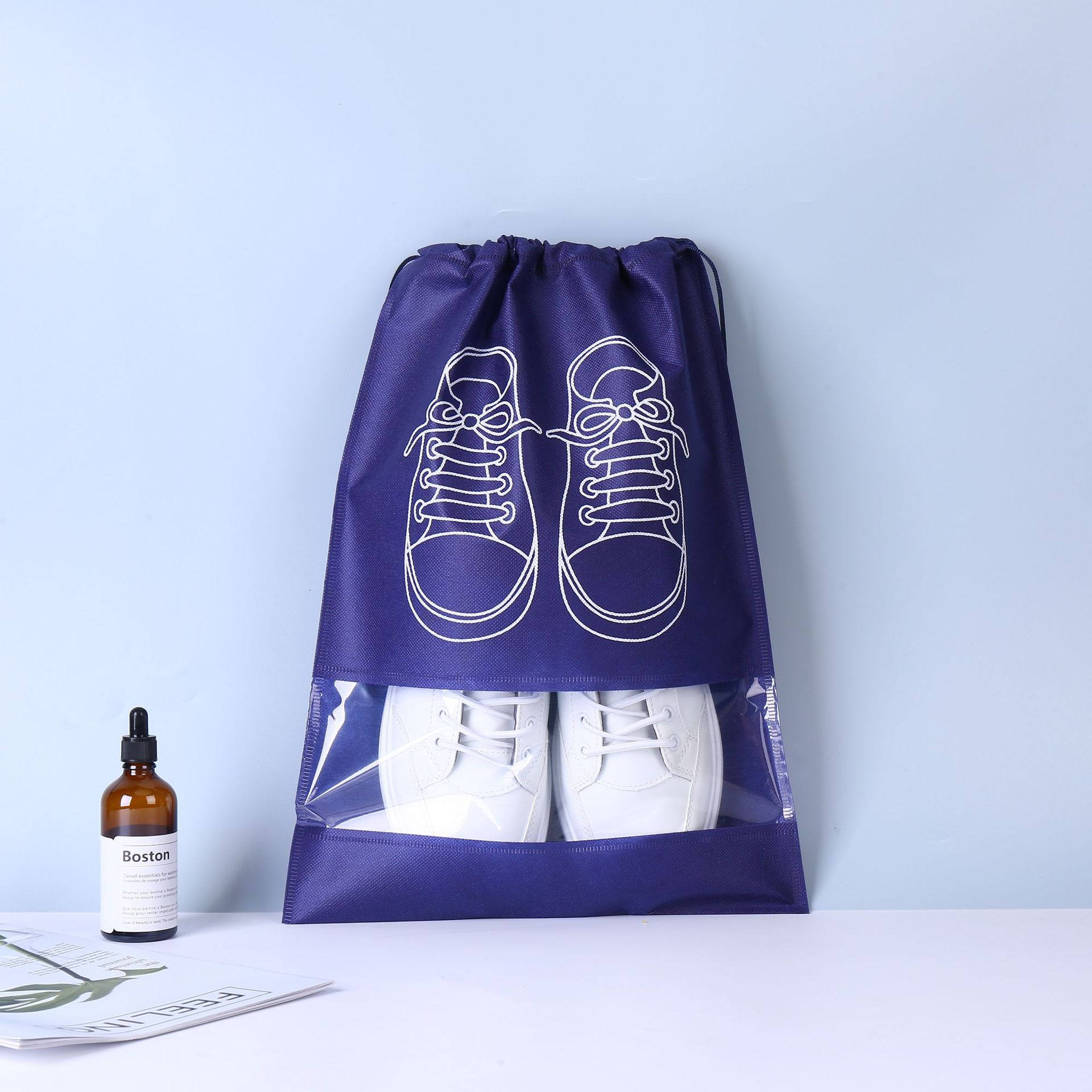 Azul marino; pequeño 27*36 cm de altura