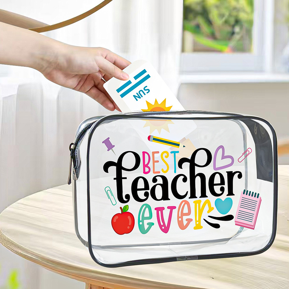 Amazon transfronteriza bolsa de PVC con cremallera bolsa de almacenamiento bolsa de cosméticos transparente bolsa de cremallera bolsa de lavado para dibujar