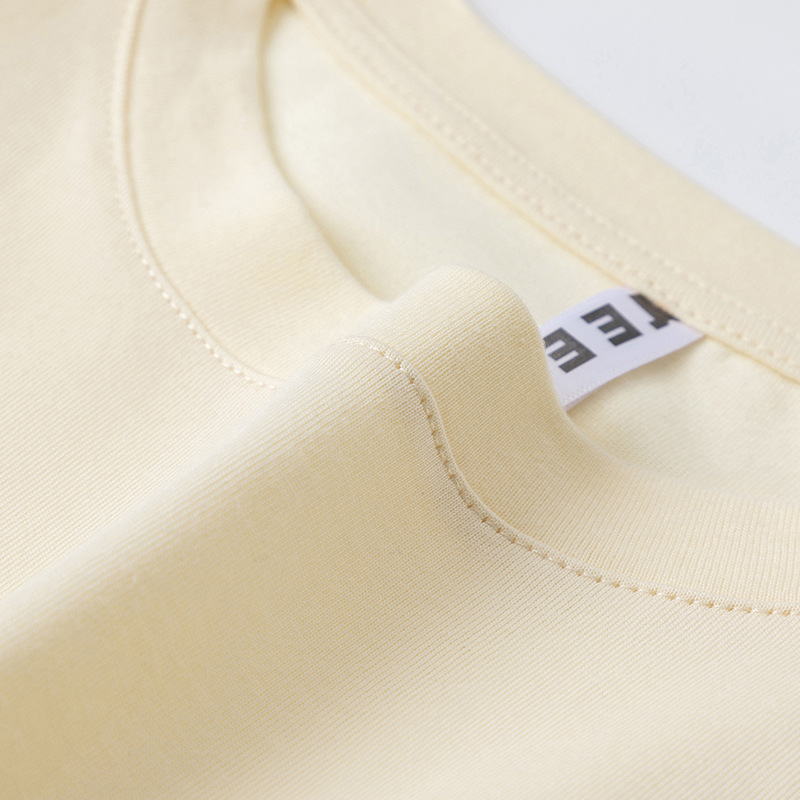 Marca de moda de algodón de manga corta camiseta de cuello redondo ropa de clase camisa cultural camisa publicitaria ropa de trabajo ropa de trabajo impresión personalizada patrón de logotipo