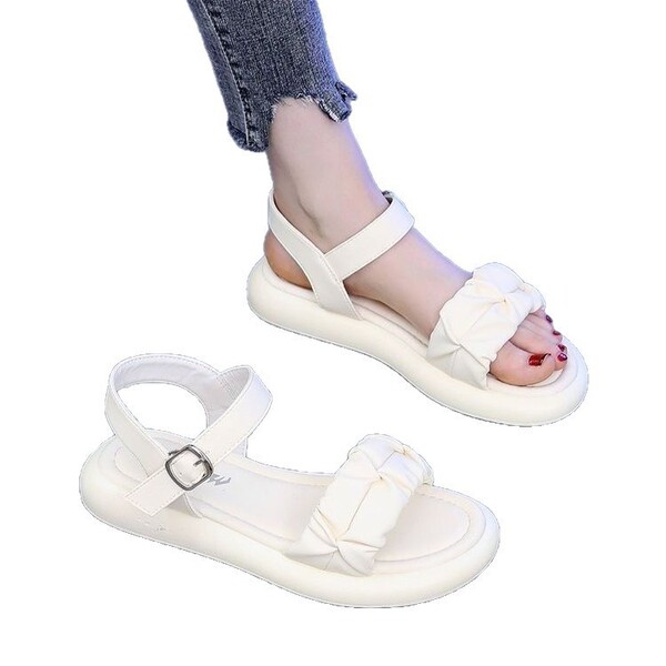 Elegant sandals with a strap to go out for leisure flat open toe