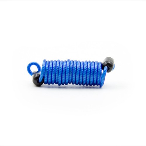 Spring rope manufacturer combination lock PU rubber coated steel wire spring rope luggage handle reminder rope key chain anti-theft rope