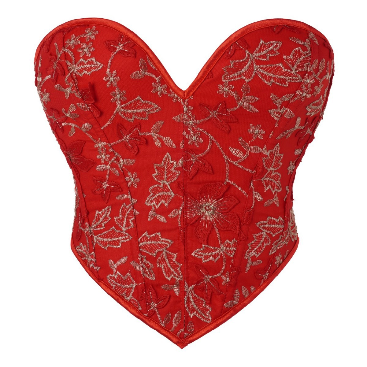 Nuevo sexy rojo bordado flor floral corsé damas en forma de chaqueta Amazon QuickSell suministro de comercio electrónico