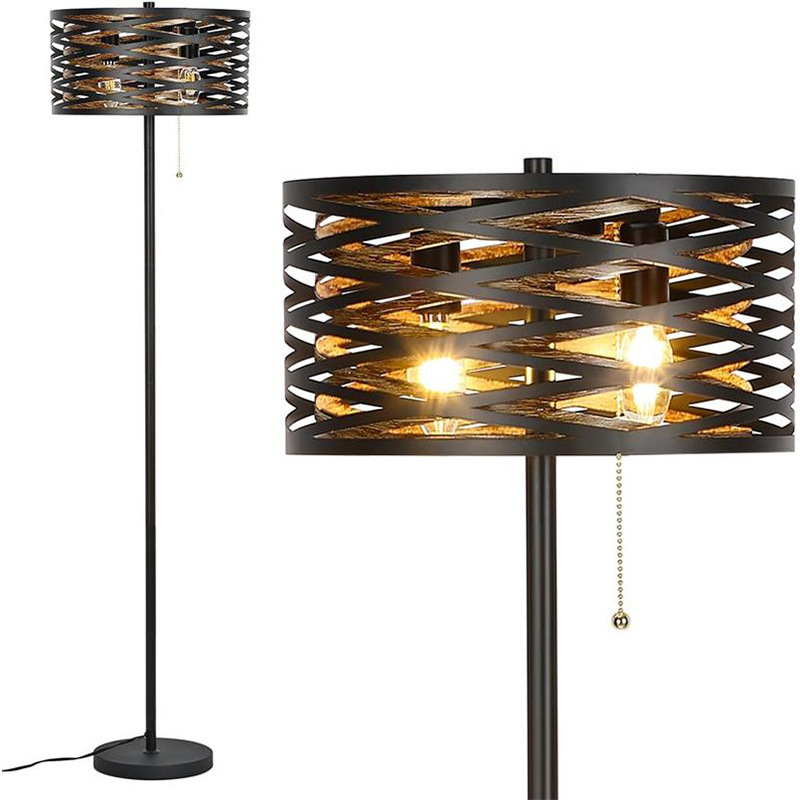 Farmhouse Floor Lamp for Living Room Sofa, Vintage-Style American Country Industrial Style, Modern Minimalist Bedroom Floor Lamp