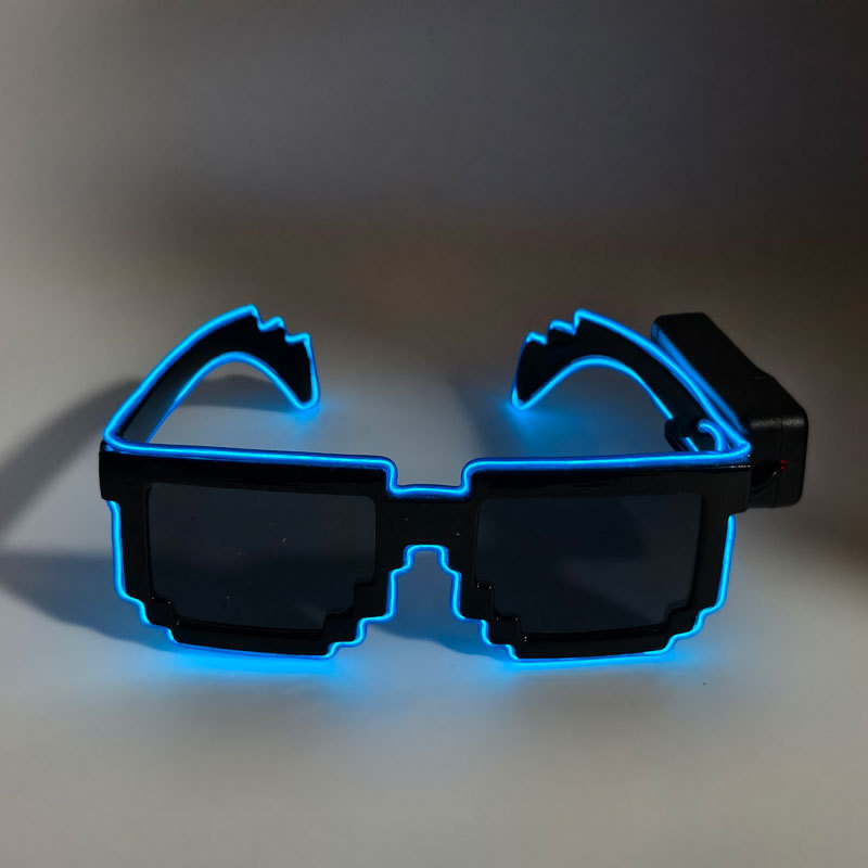 Bar fiesta atmósfera apoyos gafas de sol mosaico LED inalámbrico parpadeo gafas luminosas el gafas bungee
