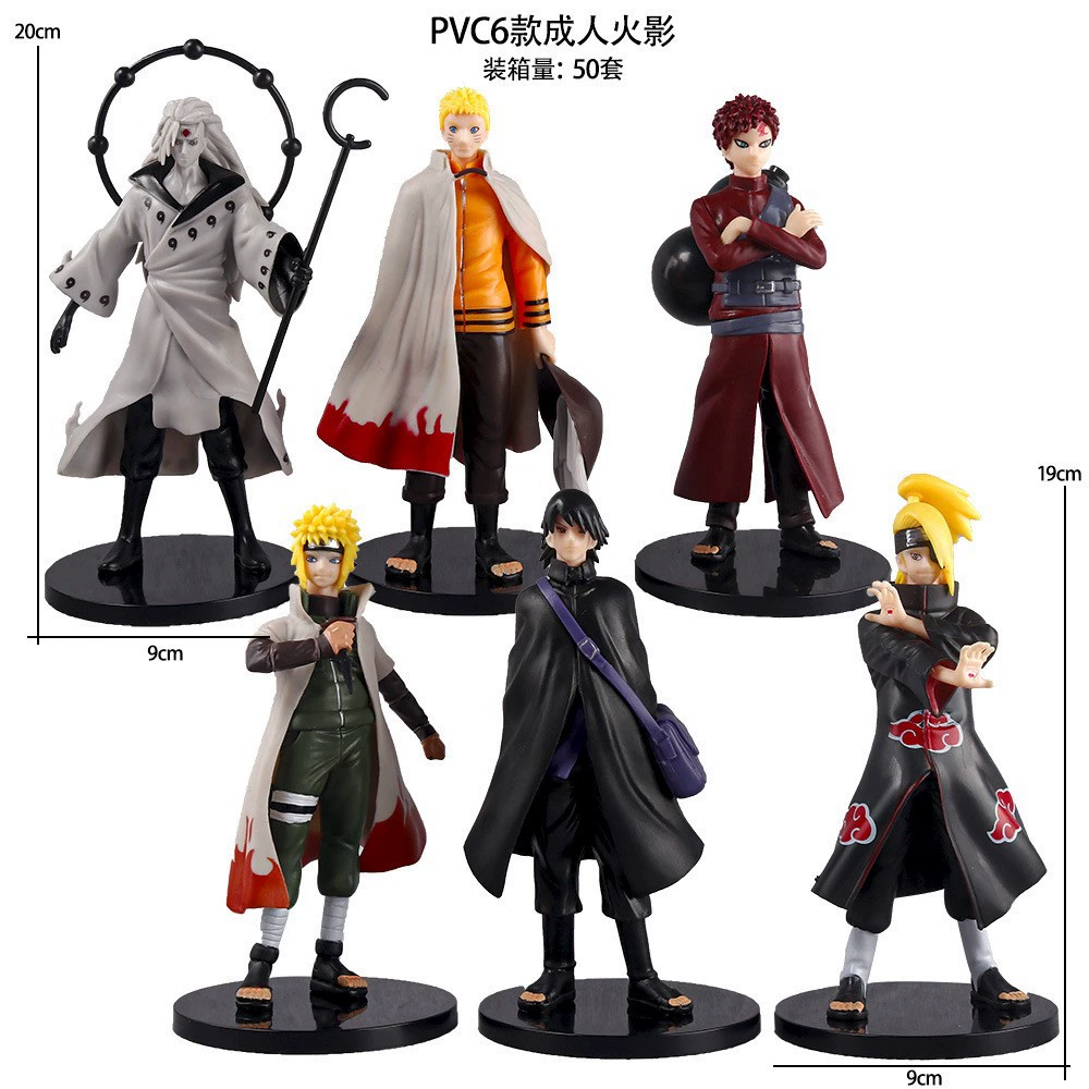 PVC Figure Set (Naruto) — Kakashi, Naruto, Sakura Desktop Ornaments, Multi‑pose Kit
