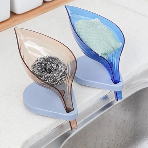 New creative leaf drain soap dish without punching soap box suction cup toilet bathroom basin laundry soap rack