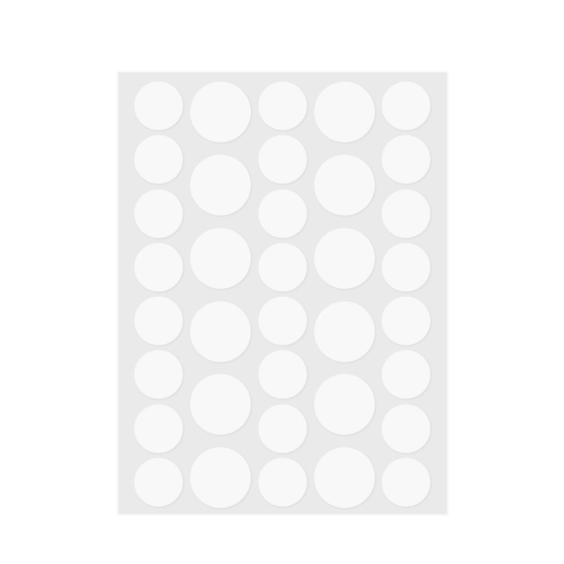 원형 - 반투명 흰색 - PE - 36캡슐(포장되지 않음)