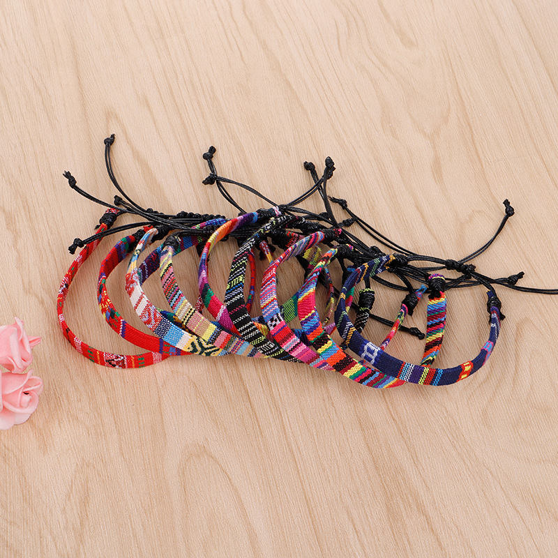 Ethnic Style Geometric Cotton Knitting Unisex Bracelets