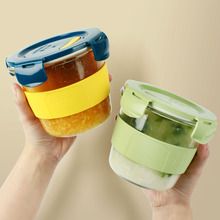 玻璃汤碗家用带盖大号喝汤杯便携密封装粥上班族饭盒微波炉耐高温
