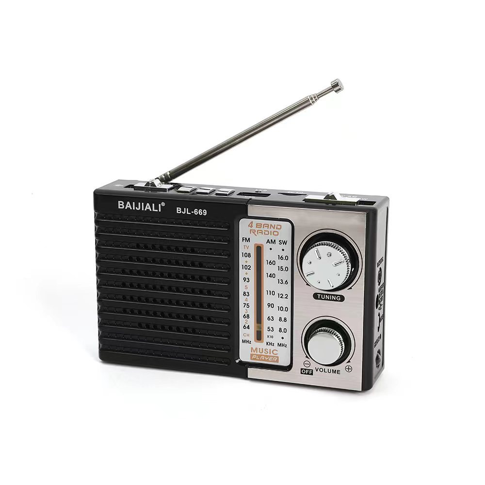 Exportación de radio multibanda europea y americana para personas mayores radiodifusión portátil semiconductor bluetooth tarjeta de carga iluminación