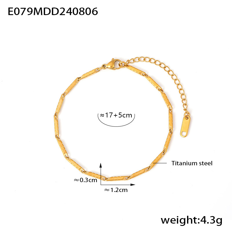 Conjunto de joias com colar e pulseira de elos em losango_voghion.com