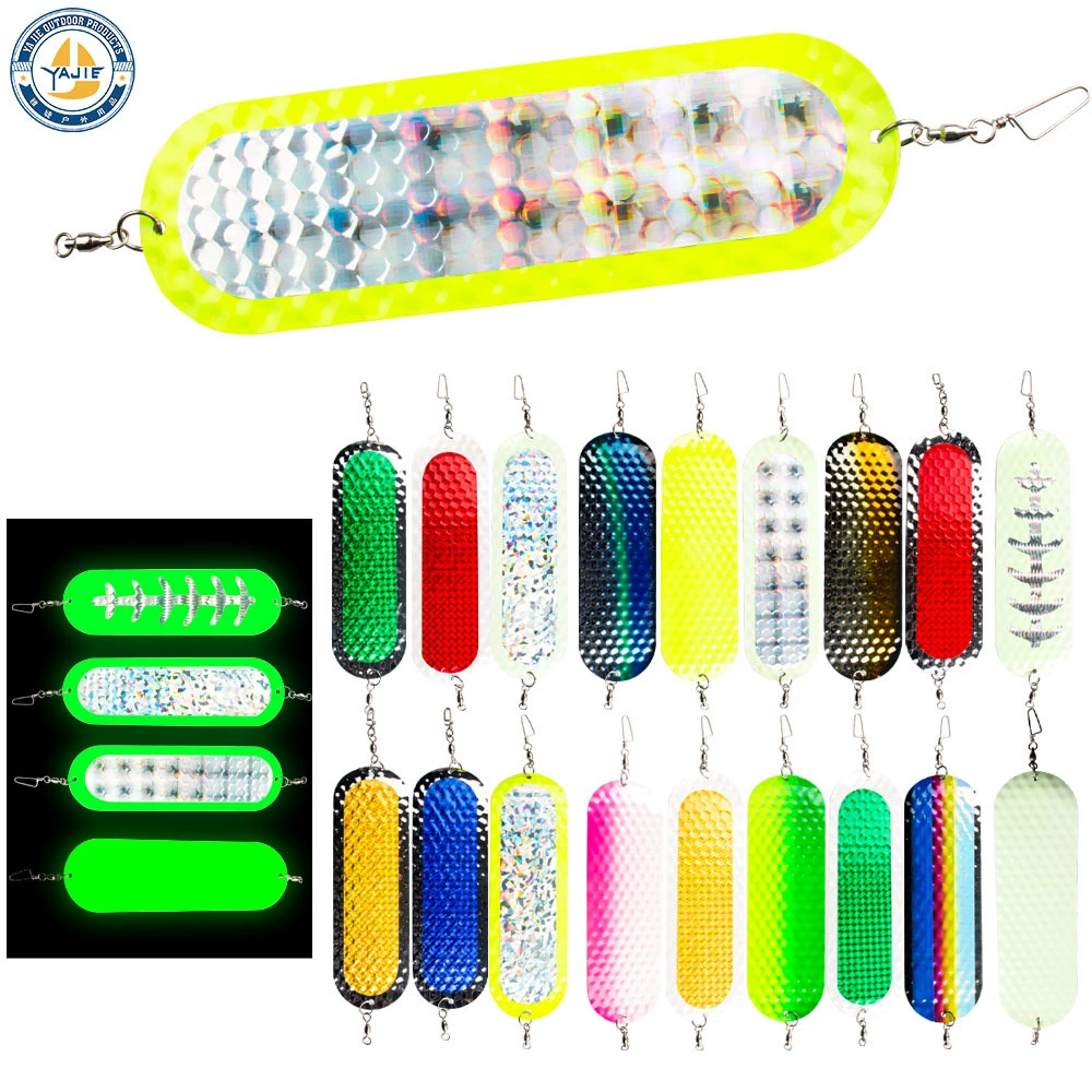 [9in钓鱼闪光器304不锈钢拖钓勺金属饵Lures Metal Fishing Spoons]