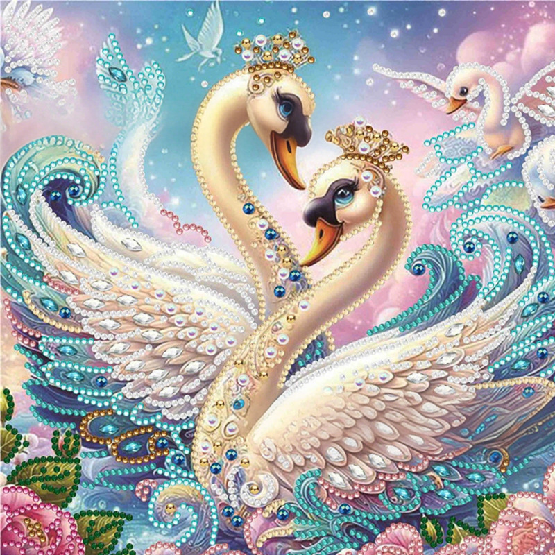 Pintura de Diamantes 5D con Forma Irregular de Princesa de Fantasía, Pintura de Diamantes DIY, Pintura de Diamantes con Puntos de Cristal, 30×30