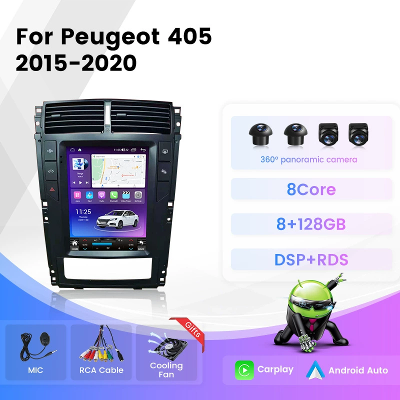 Применимо к Peugeot 405 15-20 автомобильная мультимедиа обратная камера изображение Android Bluetooth GPS навигация экран