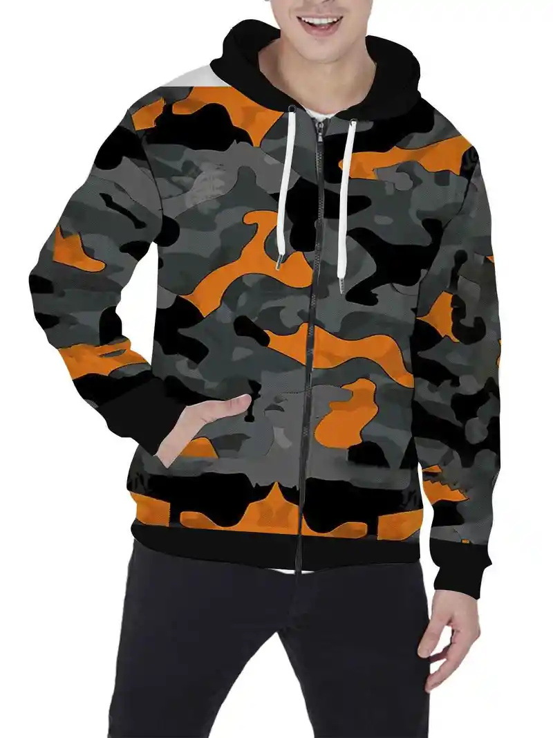 Comercio exterior nueva impresión 3D moda personalidad creativa hombre con capucha esqueleto chaqueta de suéter casual MF08