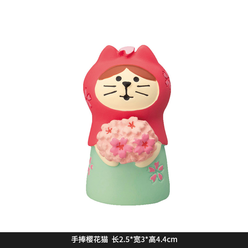 FZ2246-6-벚꽃을 손에 든 고양이