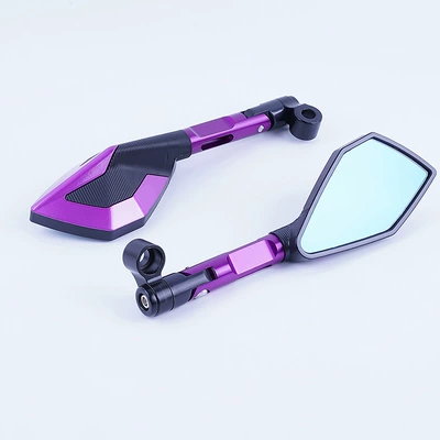 fire aluminum alloy mirror, Motorcycle rearview mirror - purple