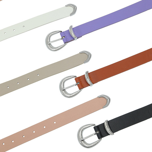 Autumn and winter trendy threaded buckle three-piece set for women, fashionable and versatile windbreaker, down jacket belt for women