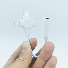 New model 3-in-1 audio charging adapter for Apple, Huawei, Samsung, Xiaomi, and Google devices