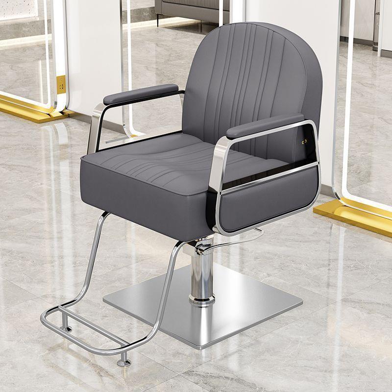 Silla de peluquería silla de salón de peluquería silla de corte de pelo silla de elevación rotativa de acero inoxidable silla de barbero image 29