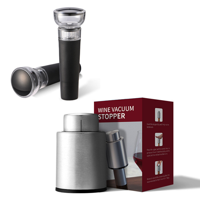 Red wine stopper wine bottle stopper vacuum seal stainless steel wine bottle cap wine preservation wine stopper wine vacuum stopper