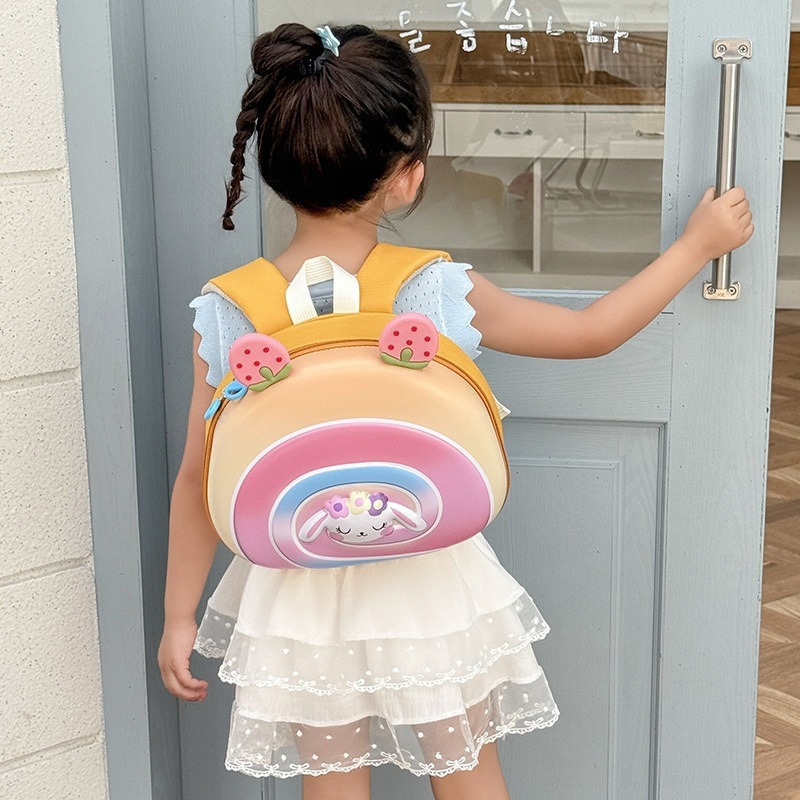 Baby Baby New Kindergarten Mochila Eva Strawberry Swiss Roll Mochila para niños de 3 a 6 años Mochila